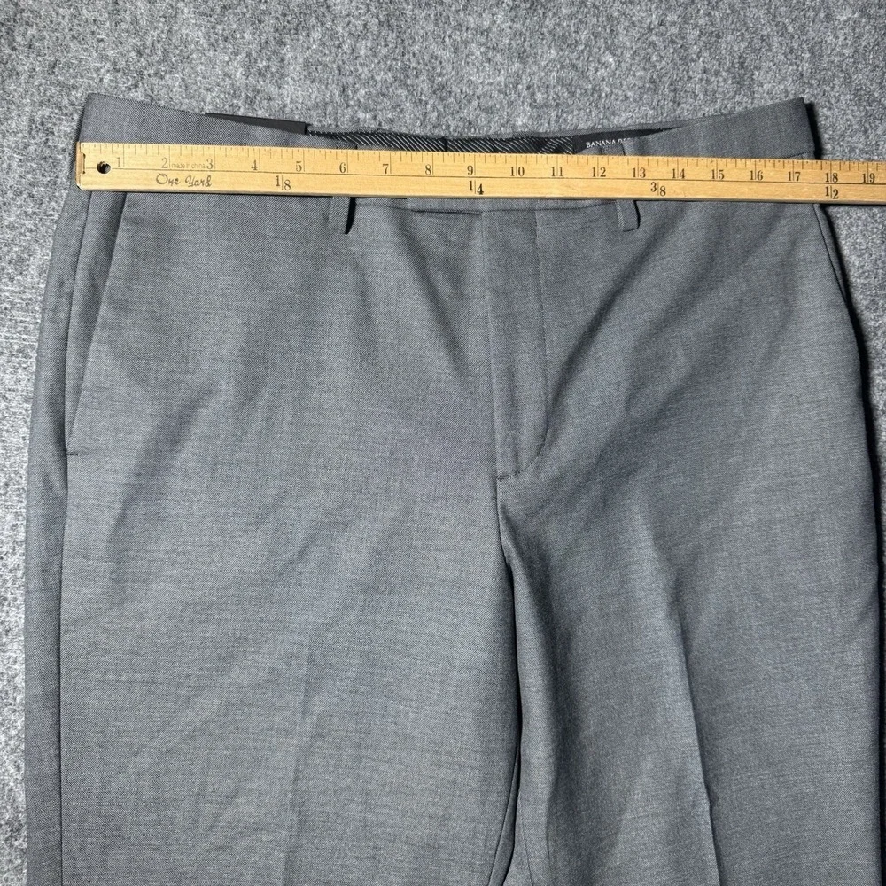 Banana Republic Pants Men 34x32 Gray Wrinkle-Free Slim Fit Chino Straight NWT